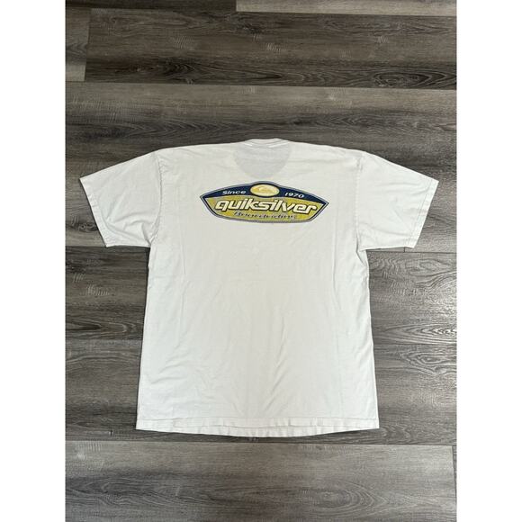 Vintage 90s Quiksilver Double Sided Logo Shirt Surfwear Y2K Surfer - Men’s Large - Picture 7 of 8